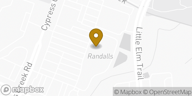 Map showing the location of Randalls in Cedar Park, TX 78613
