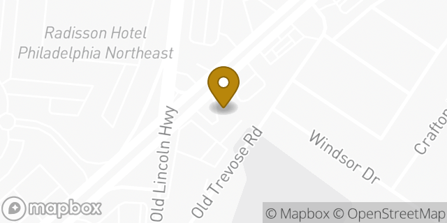 Map showing the location of Dunkin' in Feasterville-Trevose, PA 19053