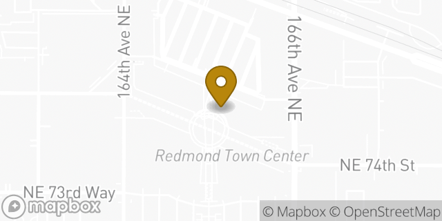 Map showing the location of Starbucks Coffee Company in Redmond, WA 98052