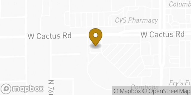 Map showing the location of Banner Urgent Care in Peoria, AZ 85381