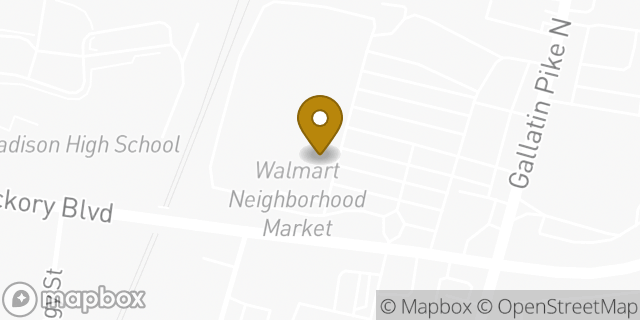 Map showing the location of Walmart Neighborhood Market in Madison, TN 37115