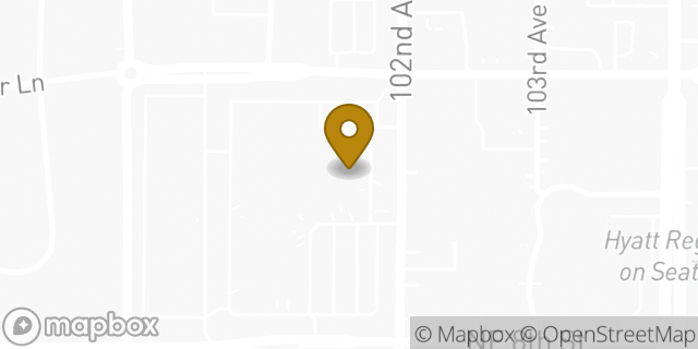 Map showing the location of Starbucks in Bellevue, WA 98004