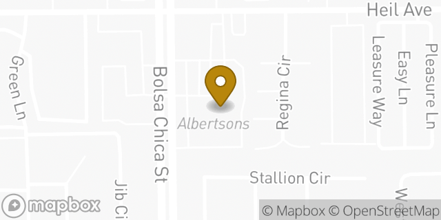 Map showing the location of Albertsons in Huntington Beach, CA 92649