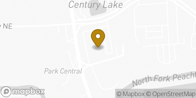 Map showing the location of Starbucks Coffee in Atlanta, GA 30329
