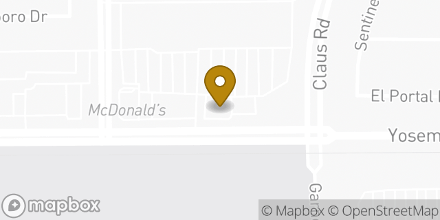 Map showing the location of Starbucks in Modesto, CA 95357