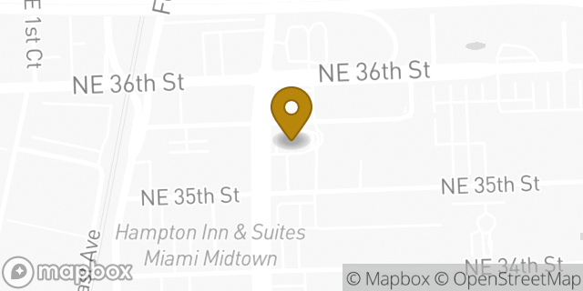 Map showing the location of McDonald's in Miami, FL 33137