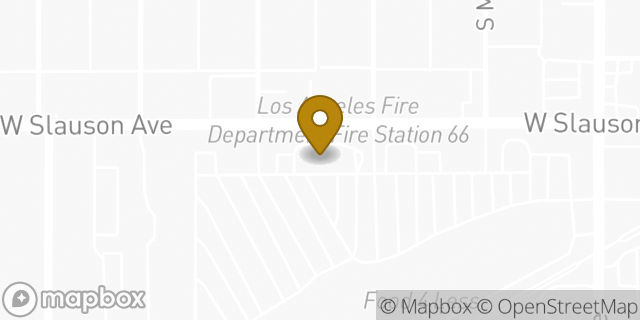 Map showing the location of McDonald's in Los Angeles, CA 90047
