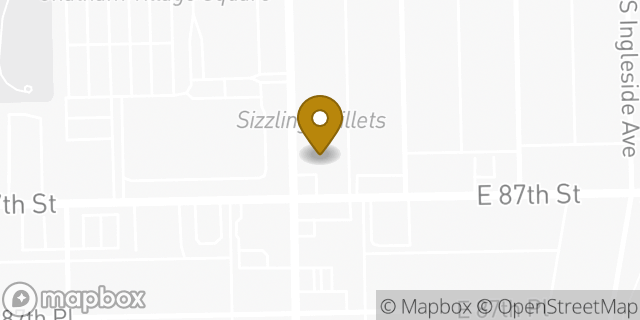 Map showing the location of Foot Locker in Chicago, IL 60619