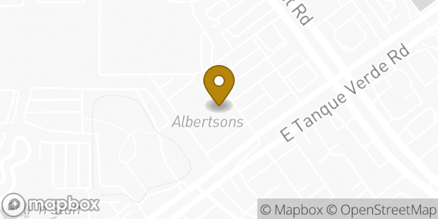Map showing the location of Albertsons in Tucson, AZ 85715