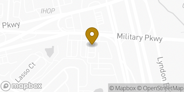 Map showing the location of Starbucks in Mesquite, TX 75149
