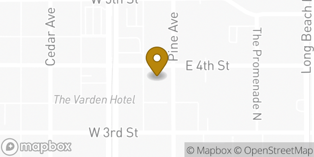 Map showing the location of Planet Fitness in Long Beach, CA 90802
