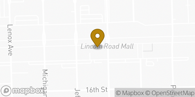 Map showing the location of Lululemon Athletica in Miami Beach, FL 33139