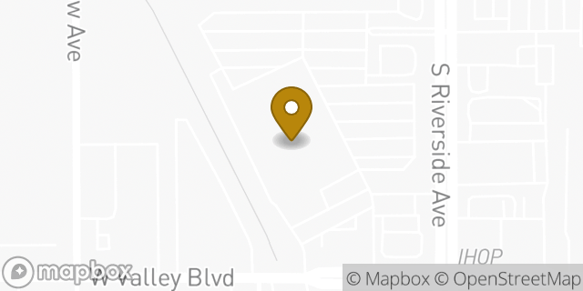 Map showing the location of AutoZone in Rialto, CA 92376