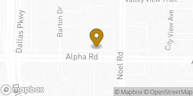 Map showing the location of Starbucks in Dallas, TX 75240