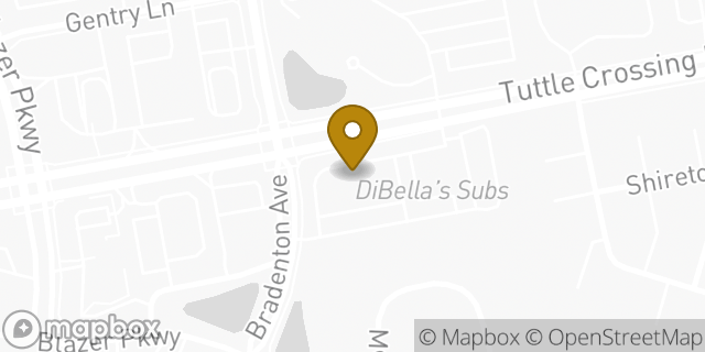 Map showing the location of Pearle Vision in Dublin, OH 43016