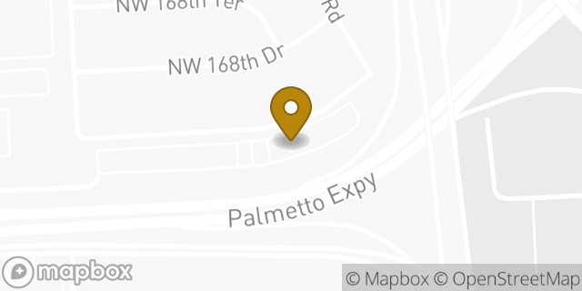 Map showing the location of Miami.Coffee in Miami Gardens, FL 33169