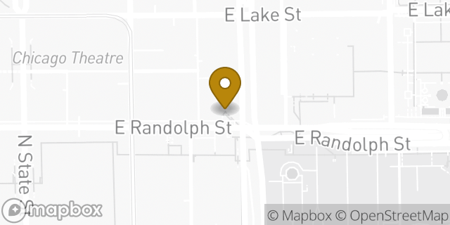 Map showing the location of Chase Bank in Chicago, IL 60601