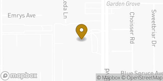 Map showing the location of Dunkin' in Garden Grove, CA 92840