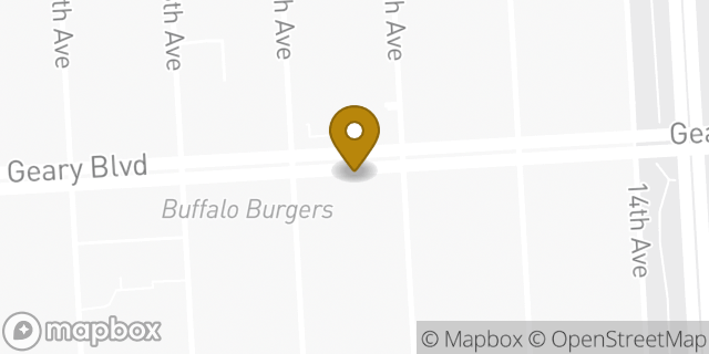 Map showing the location of OneMain Financial in San Francisco, CA 94118