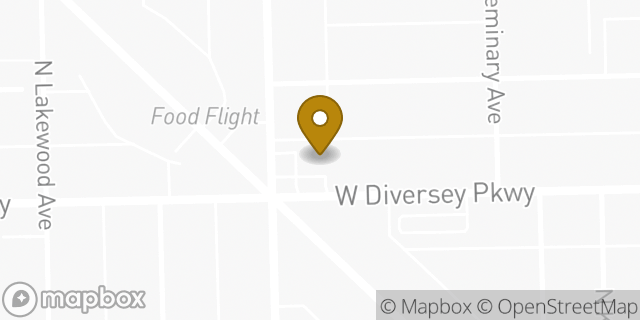 Map showing the location of Amazon Locker - Alternatives in Chicago, IL 60614
