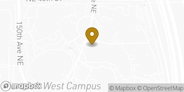 Map showing the location of Starbucks Coffee Company in Redmond, WA 98052