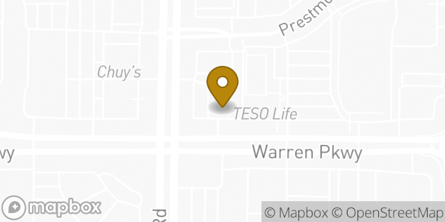 Map showing the location of Amazon Locker - Thaer in Frisco, TX 75034