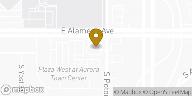 Map showing the location of Your Neighborhood 7-11 in Aurora, CO 80012
