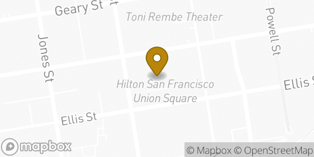 Map showing the location of Avis Rent A Car in San Francisco, CA 94102