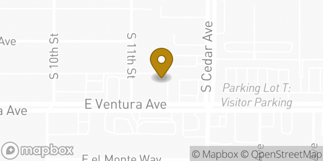 Map showing the location of Subway in Fresno, CA 93702