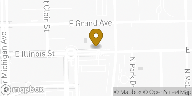 Map showing the location of Planet Fitness in Chicago, IL 60611