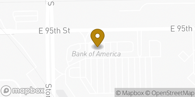 Map showing the location of Bank of America in Chicago, IL 60617