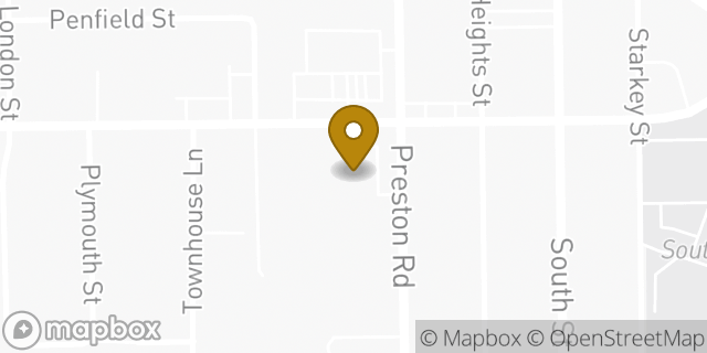 Map showing the location of AutoZone in Pasadena, TX 77503