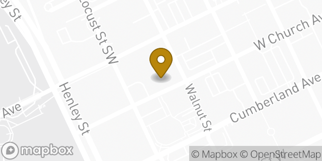 Map showing the location of Starbucks in Knoxville, TN 37902