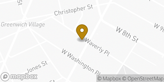 Map showing the location of Bank of America Walk-Up ATM | Sixth And Waverly in New York, NY 10014