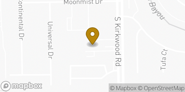Map showing the location of Christ the Lord Lutheran Church in Houston, TX 77072