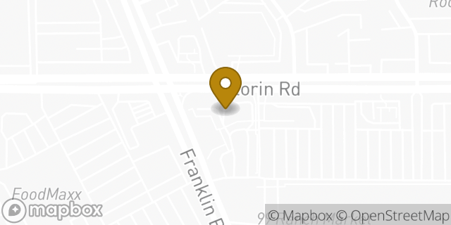 Map showing the location of Starbucks in Sacramento, CA 95823