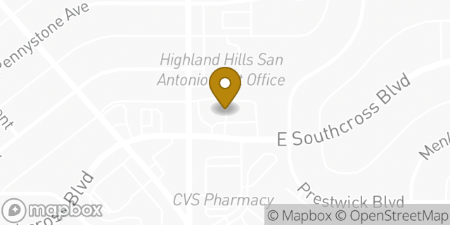 Map showing the location of Amazon Locker - Palina in San Antonio, TX 78223