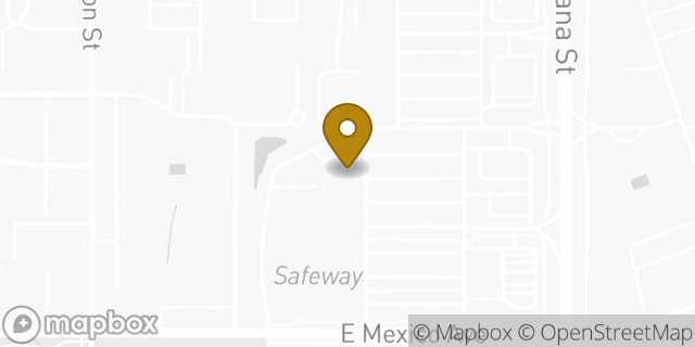 Map showing the location of Chase Bank in Aurora, CO 80012