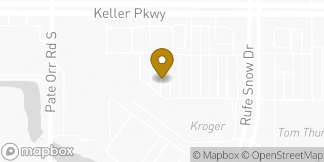 Map showing the location of Papa Johns Pizza in Keller, TX 76248