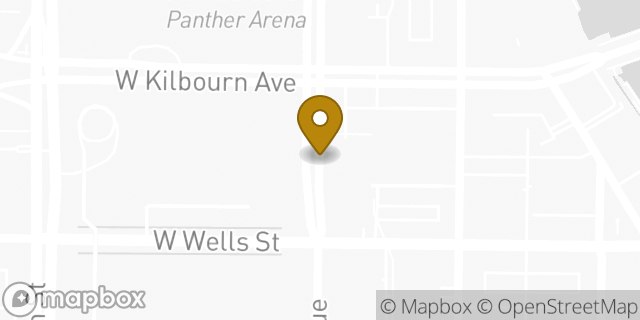 Map showing the location of Hertz in Milwaukee, WI 53203