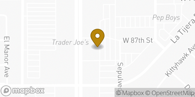 Map showing the location of Amazon Locker - Nystrom in Los Angeles, CA 90045