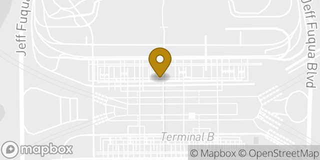 Map showing the location of Alamo Rent A Car in Orlando, FL 32827