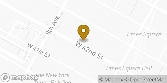 Map showing the location of Target in New York, NY 10036