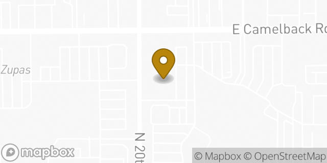 Map showing the location of The Container Store in Phoenix, AZ 85016