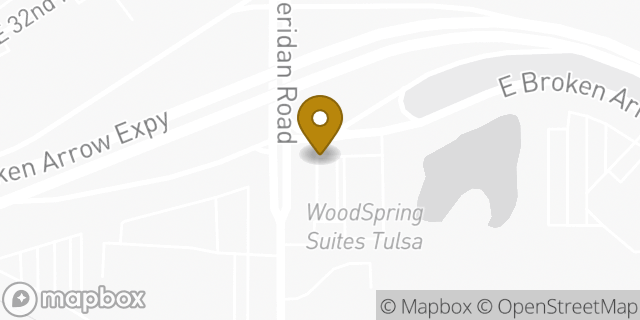Map showing the location of Sonic Drive In in Tulsa, OK 74145