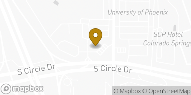 Map showing the location of Amazon Locker - Pinkus in Colorado Springs, CO 80906