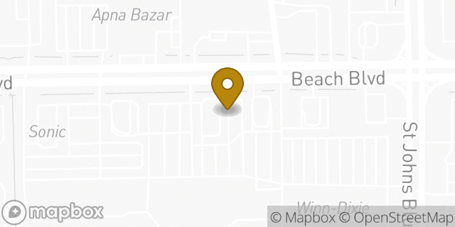 Map showing the location of Starbucks in Jacksonville, FL 32246