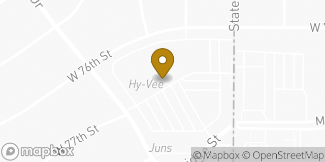 Map showing the location of Starbucks in Prairie Village, KS 66208