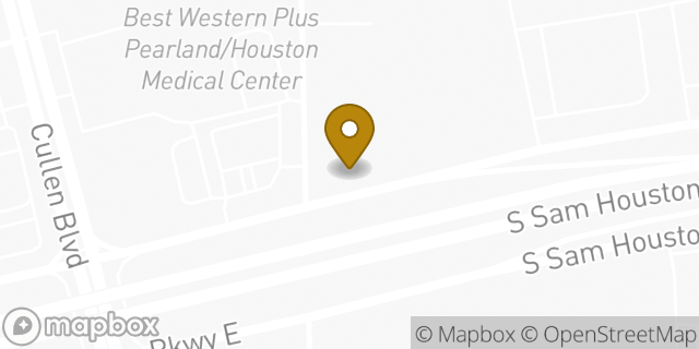 Map showing the location of McDonald's in Houston, TX 77047