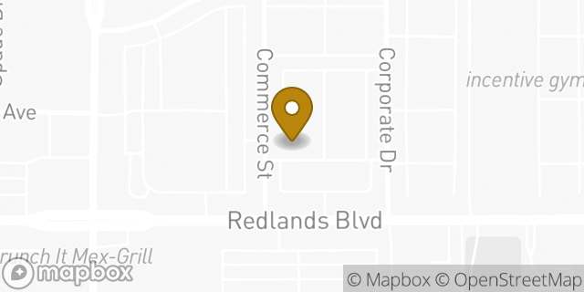 Map showing the location of KinderCare in Redlands, CA 92374